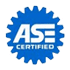 Ase certified logo for a car repair shop.