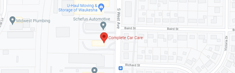 A map of the location of complete car care.