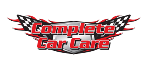 A red and black logo for complete car care